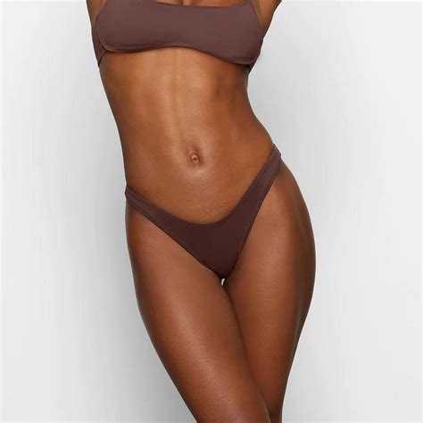 Skims Women S Brown Bikini And Tankini Bottoms Depop
