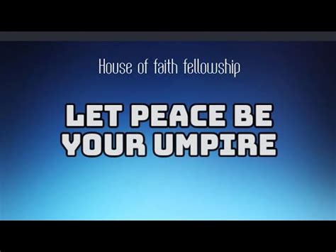 ಸಮಧನ ಎಬ ನರಣಯಕನ Let peace be your umpire YouTube