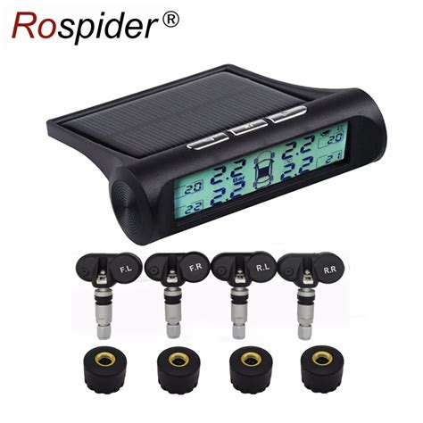 TPMS Tire Pressure Alarm Monitoring System Solar Tyre Pressure Monitor