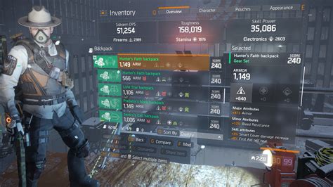 Hunter S Faith Backpack Armor Item The Division Field Guide