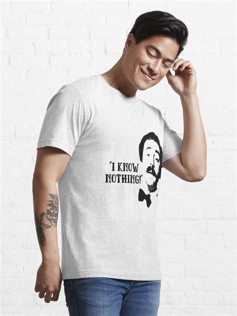 I Know Nothing Manuel Fawlty Towers Quote And Graphic T Shirt For Sale