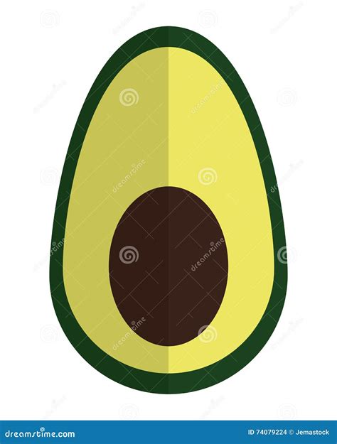 Half Avocado Icon Stock Illustration Illustration Of Rosefinch 74079224