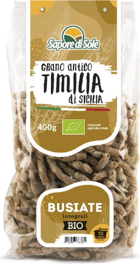 Sapore Di Sole Cereal Antiguo Trigo Duro Timilia Bio Busiate G