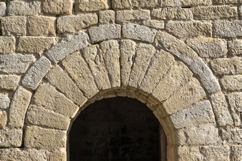 Semicircular Arch at the Entrance Chapel Romanesque Architecture Stock Photo - Image of antique ...