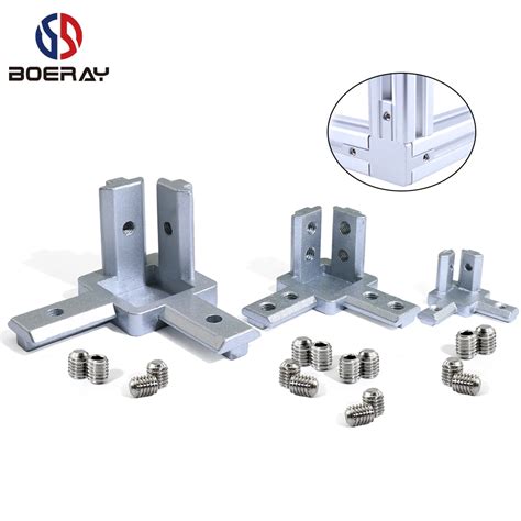 3 Way End Corner Bracket Connector For T Slot Aluminum Extrusion Profile 2020 3030 4040 Series