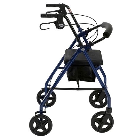 Drive Medical Aluminum Rollator Walker Folding Back Support Padded