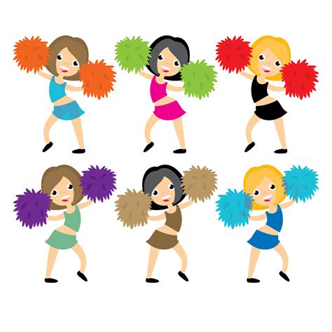 Cheerleading Cheerleader Pom Pom Euclidean Vector Cheerleaders Vector