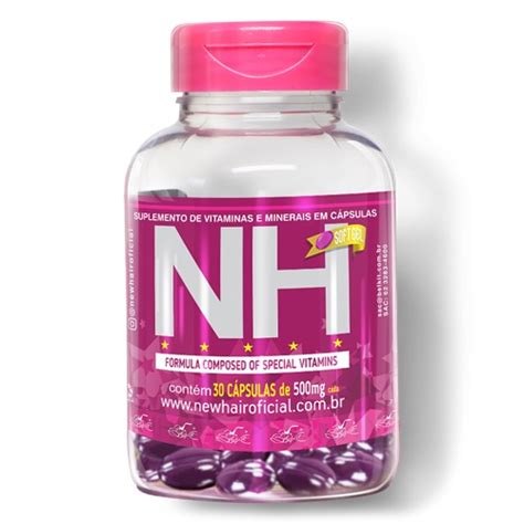 Suplemento de Vitaminas New Hair NH 30 Cápsulas Belkit Shopee Brasil