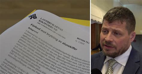 Förslaget Förbjud prospektering och brytning av alunskiffer SVT Nyheter