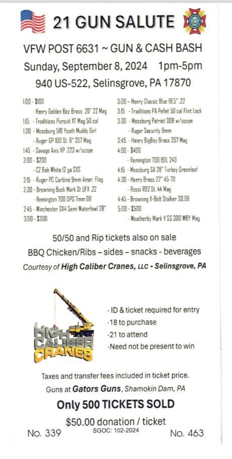 Gun And Cash Bash 940 Us 522 Selinsgrove Pa 8 September 2024