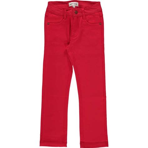 MAXOMORRA Pants Twill RED Hosen Leggings BABY MODE Zappelbande