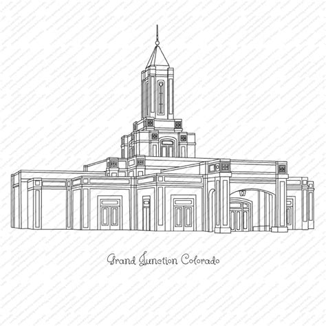 Grand Junction Colorado Lds Temple Svg File Digital Download Etsy