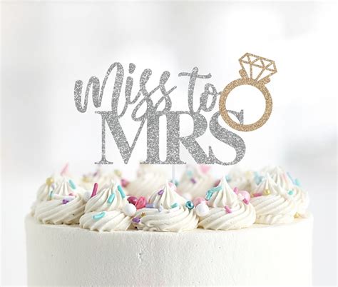 Miss To Mrs Cake Topper From Miss To Mrs Cake Topper Bridal Etsy