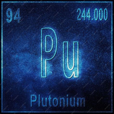 Premium Photo Plutonium Chemical Element Sign With Atomic Number And