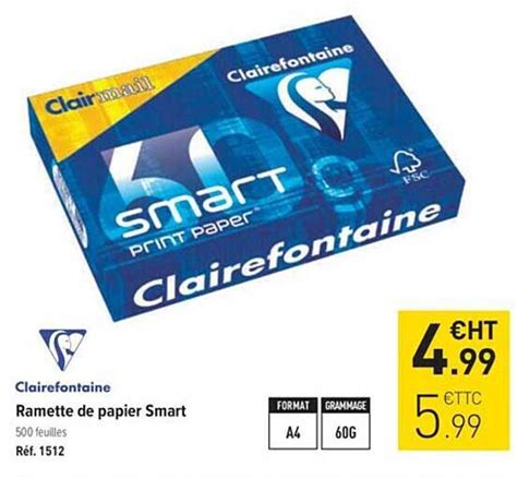 Offre Ramette De Papier Smart Clairefontaine Chez Top Office