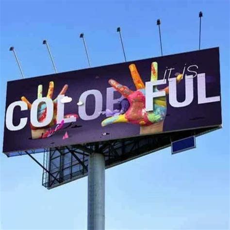 Multicolor Outdoor Flex Hoarding Sign Board Thickness Mm Dimension