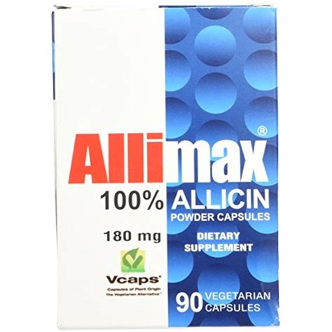 Allimax 180mg 90 Capsules. Allicin Garlic Supplement to Support Your Body’s Immune Function ...