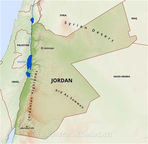 Jordan Physical Map