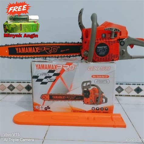 Jual Mesin Chain Saw Yamamax Inch Gx Bar Istimewa Gergaji Pohon