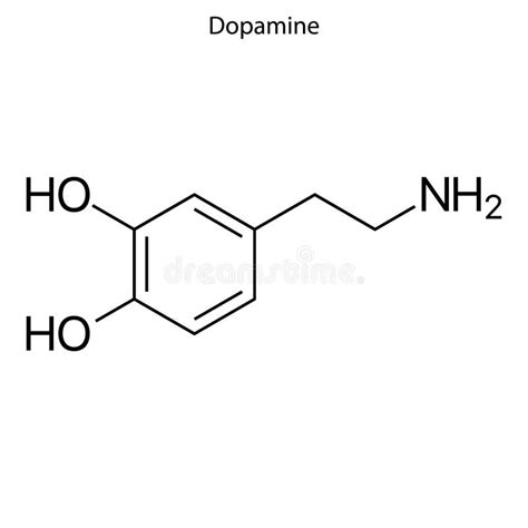 F rmula Qu mica De La Dopamina Ilustración del Vector Ilustración de