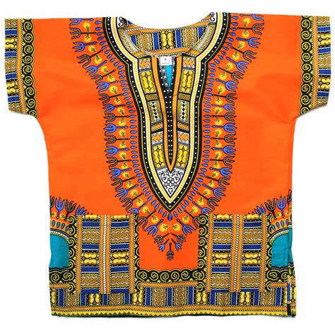 Orange Toddler Kids African Dashiki Shirt And Short Set 1 Dashiki Shirt