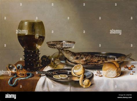 Willem Claesz Heda Painting Still Life With A Roemer And Watch Oil