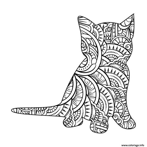 Coloriage Chaton Mandala Dessin Chat Mandala Imprimer