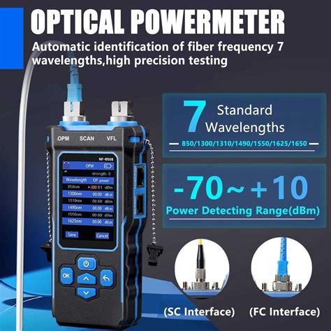 Noyafa Nf Network Cable Tester With Optical Power Meter Vfl Rj