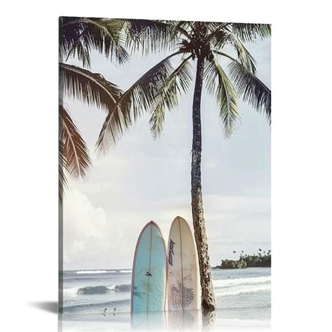 Canflashion Beach Picture Canvas Wall Art Coastal Scene Ocean Sea