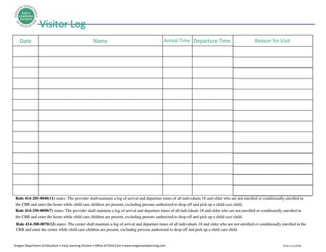 Free Printable Visitor Log Templates [PDF, Word, Excel] School, Office
