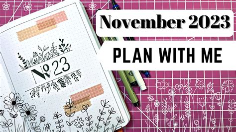 PLAN WITH ME November 2023 Minimalist Flower Theme A Guy S Chatty