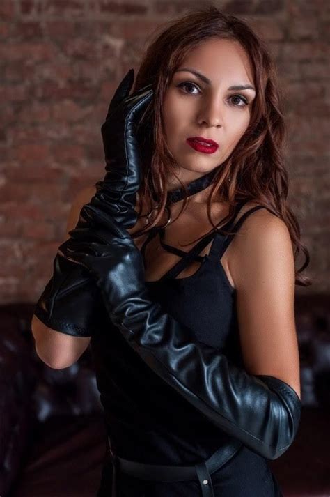 Elegance Leather Gloves Women Leather Gloves Black Leather Gloves