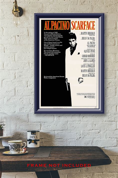 Al Pacino Scarface Poster Framed