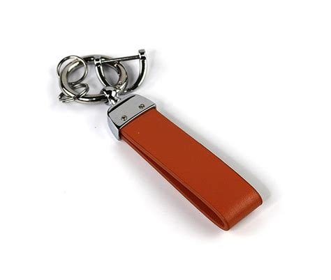 Car Keychain Brown Leather