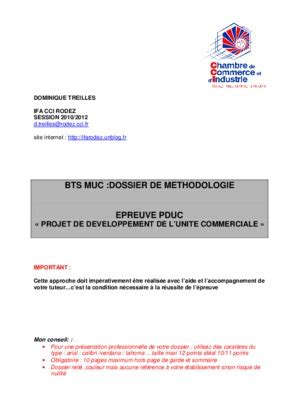 Dossier Pduc Muc Pdf Notice Manuel D Utilisation