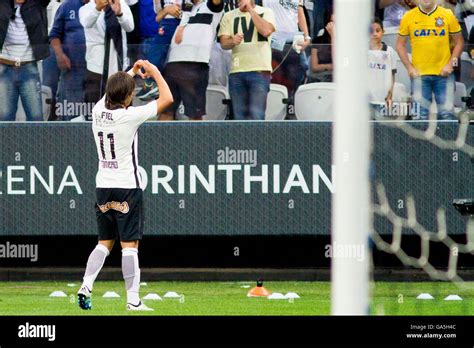 SAO PAULO, Brazil - 03/07/2016: CORINTHIANS X FLAMINGO - Corinthians goal Celebration, marked by ...