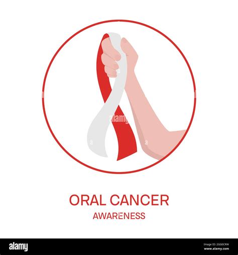 Oral mouth cancer awareness ribbon, conceptual illustration Stock Photo ...