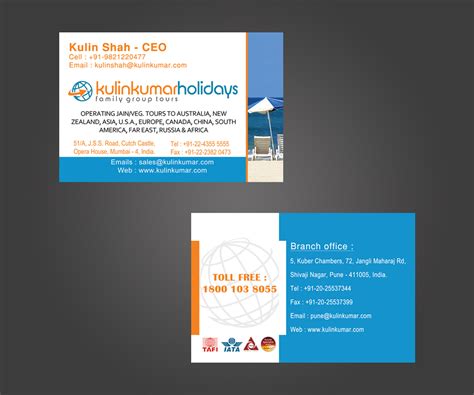 Playful Modern Travel Agent Business Card Design For A Company By Jyotsna Design 7407762