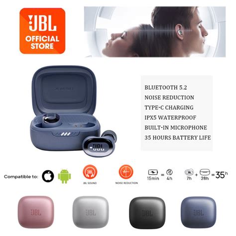 [3 Months Warranty] JBL Live Free 2 TWS Fon telinga Bluetooth JBL ...