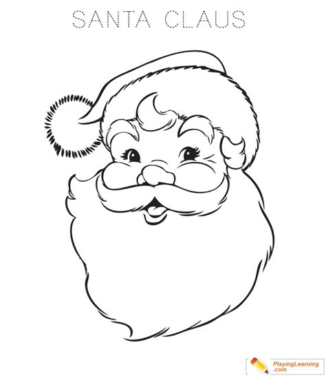 Easy Santa Claus Coloring Page 03 | Free Easy Santa Claus Coloring Page