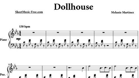 Dollhouse Sheet Music Melanie Martinez Sheet Music Piano Sheet Music