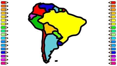 Cómo dibujar un MAPA DE SUDAMÉRICA Dibujo de MAPA DE SUDAMÉRICA paso