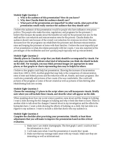 Misty Daignault SCS 200 8 2 Module Eight Short Responses Module Eight