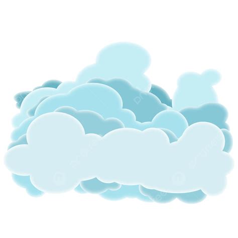 Linda Decoración Simple En Forma De Nube PNG Nube Azul Nube Forma