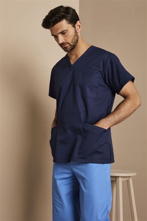 Unisex Smart Scrub Top Navy Simon Jersey