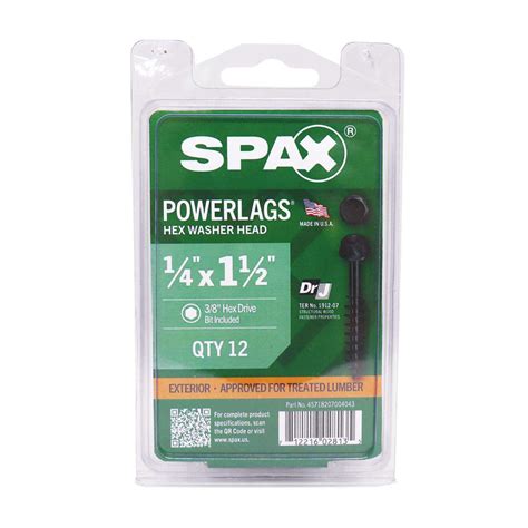 SPAX PowerLags 1/4 in. X 1-1/2 in. L Washer High Corrosion Resistant