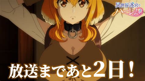 Tvアニメ「異世界迷宮でハーレムを」公式⚔7月6日放送開始📺 On Twitter ／ 放送まであと2⃣日！ 異世界迷宮でハーレムを は7月6日（水）よりat Xほかにて 放送開始🎉