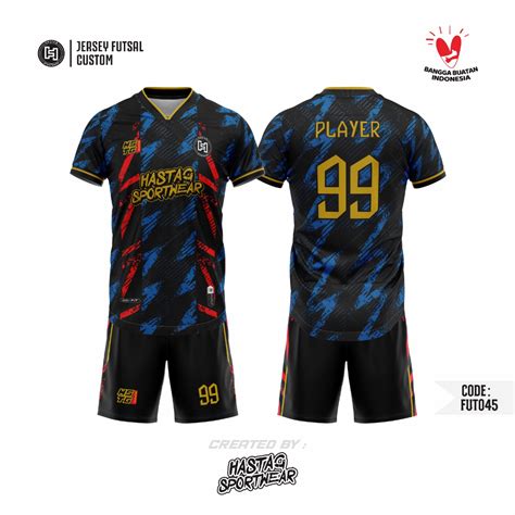 Jual Jersey Baju Futsal Bola Volly Full Printing Custom Design Free