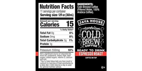 Java House Cold Brew Coffee Espresso