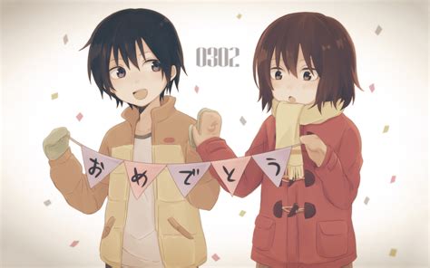 Erased Hd Wallpaper Satoru Kayo Celebrate Moments Together By